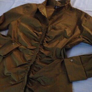 New Gorgeous Ruched Front Button Down Casual